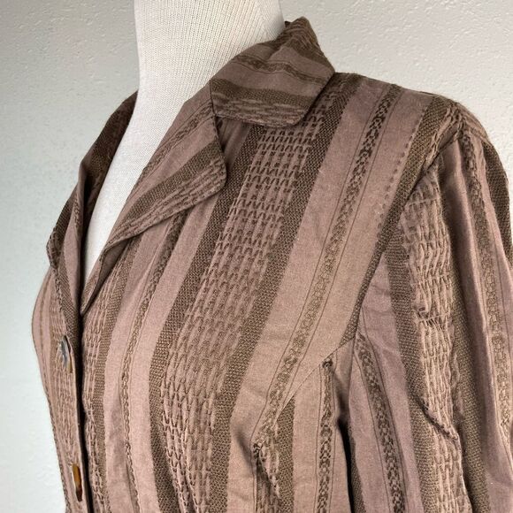 Nine & Company Brown Button Down Jacket Size 12 EUC - Picture 4 of 7
